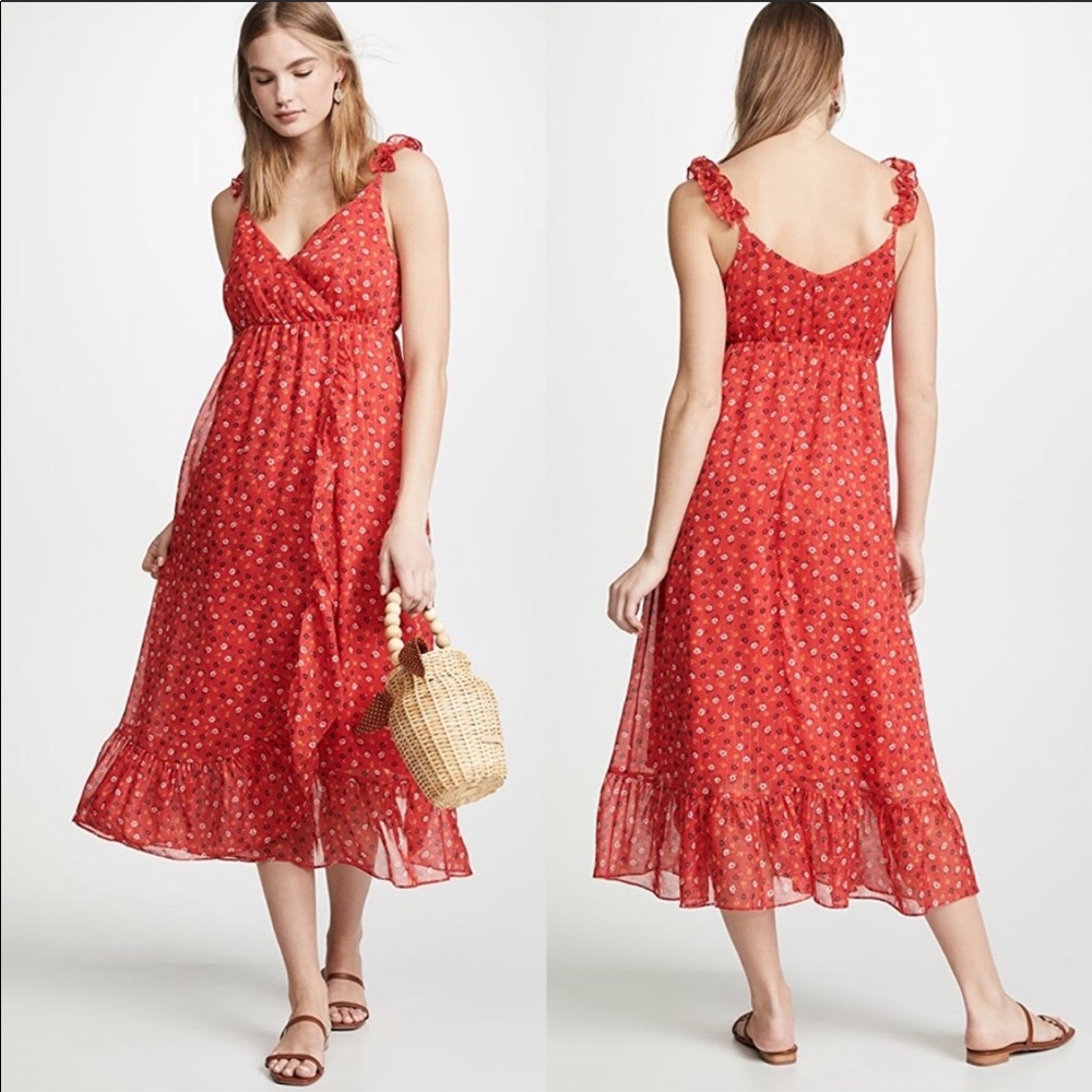 Madewell Ruffle Strap Faux Wrap Dress